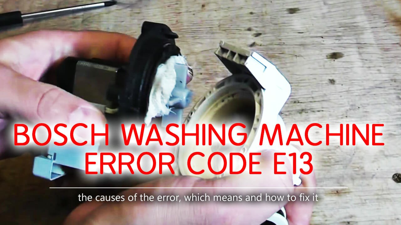 Bosch washer error e13 How to fix? Appliance Repair New York