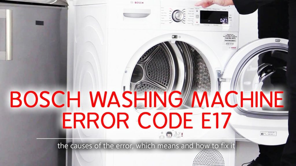 Bosch washer error code e17