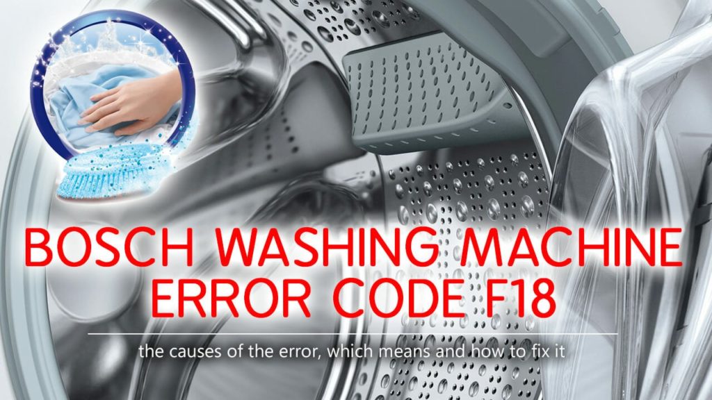 Bosch washer error code f18