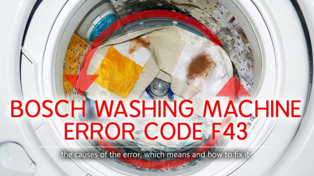 Bosch washer error code f43