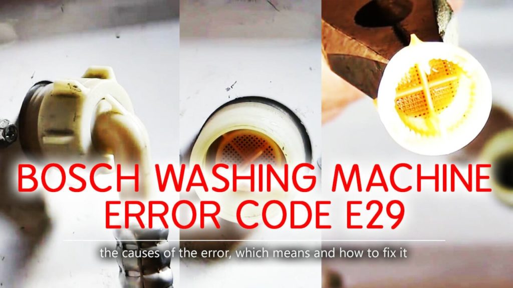 Bosch washer error codes e29