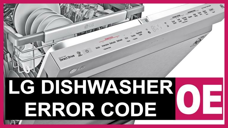 LG dishwasher error code OE