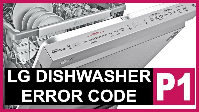 LG dishwasher error code p1