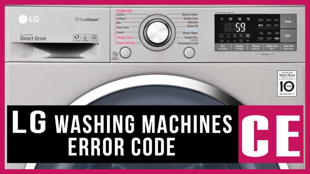 LG washer error code CE