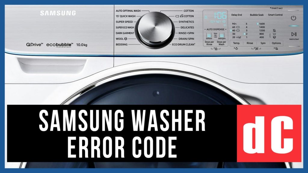 Samsung washer error code dC
