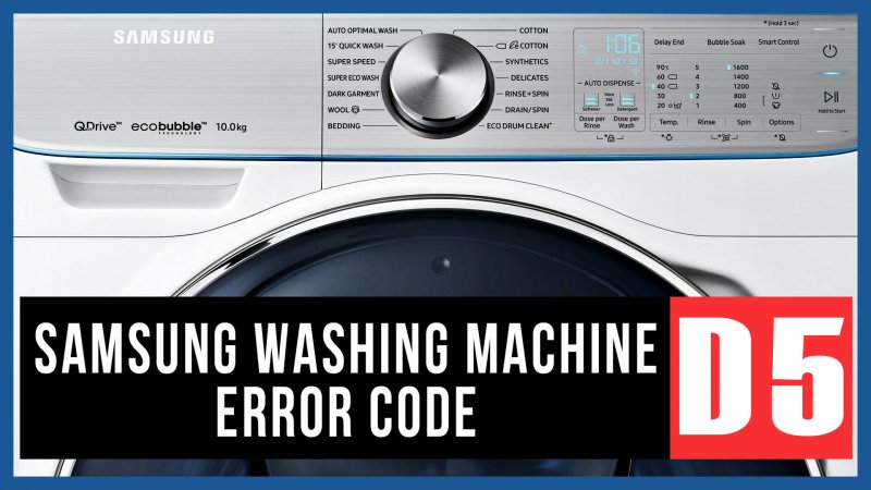 Samsung washer error code D5