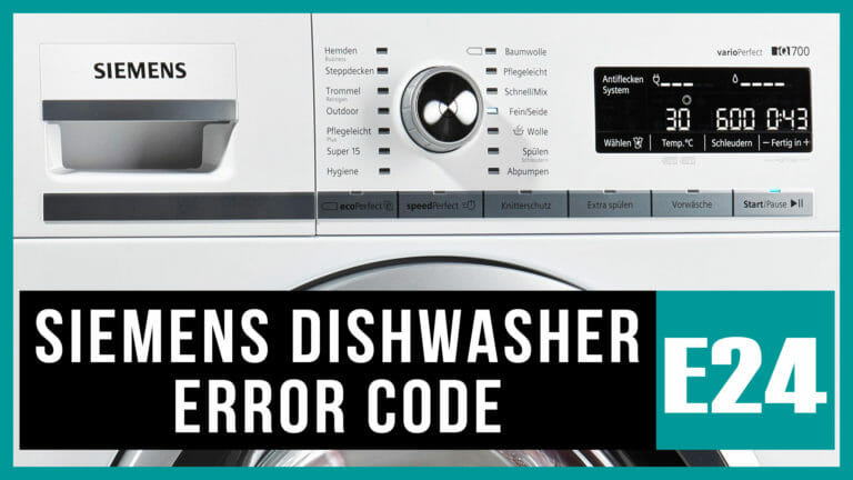 Siemens dishwasher error code e24